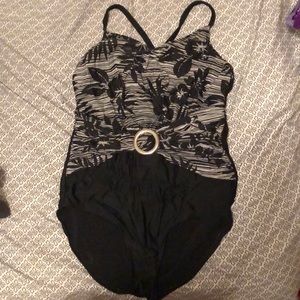 Black and white bathing suit